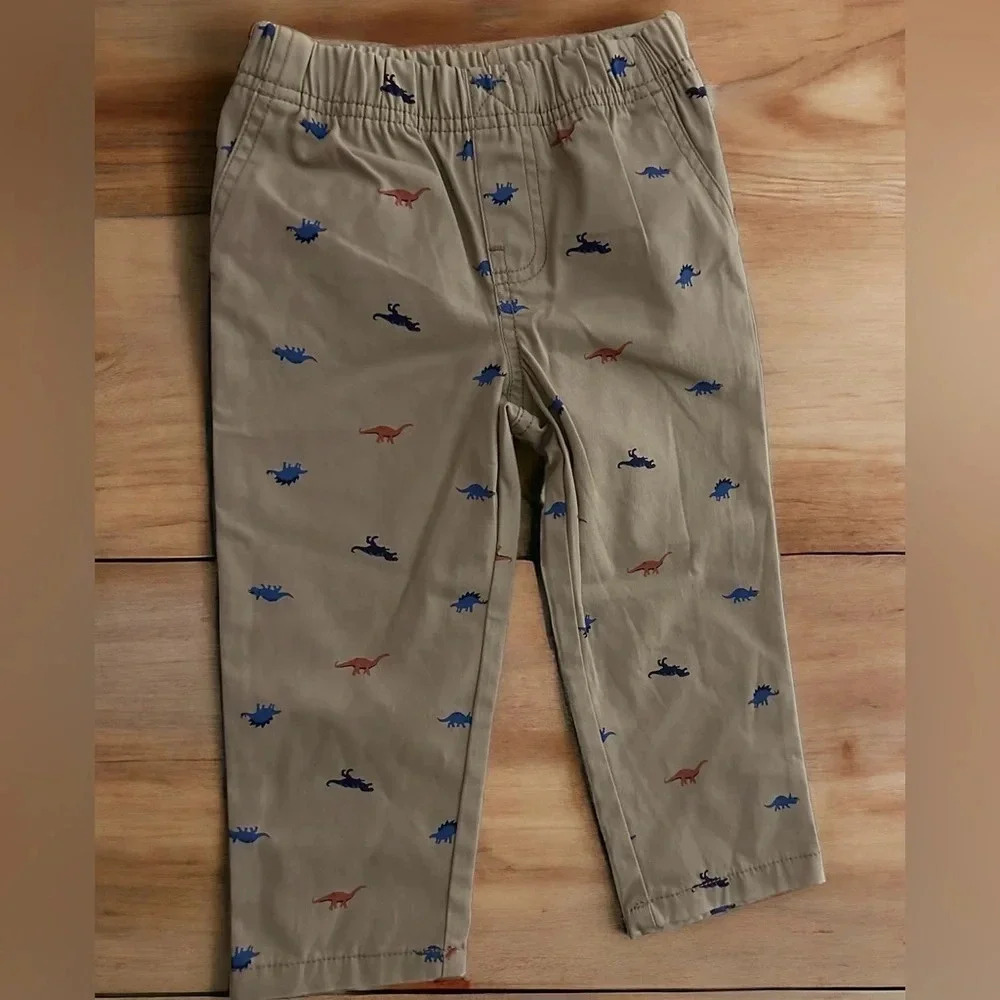2-Piece Chambray Button-Front & Schiffli Pant Set - Toddler Boy 24m - Picture 7 of 8